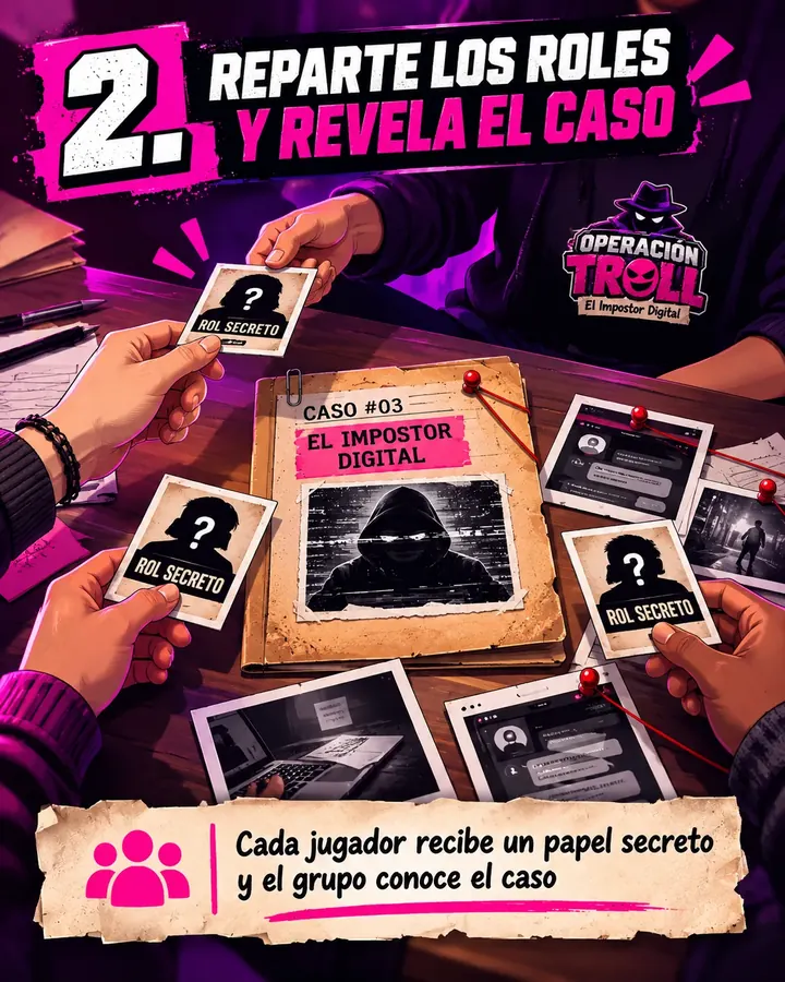 Paso 2 repartir roles y revelar caso