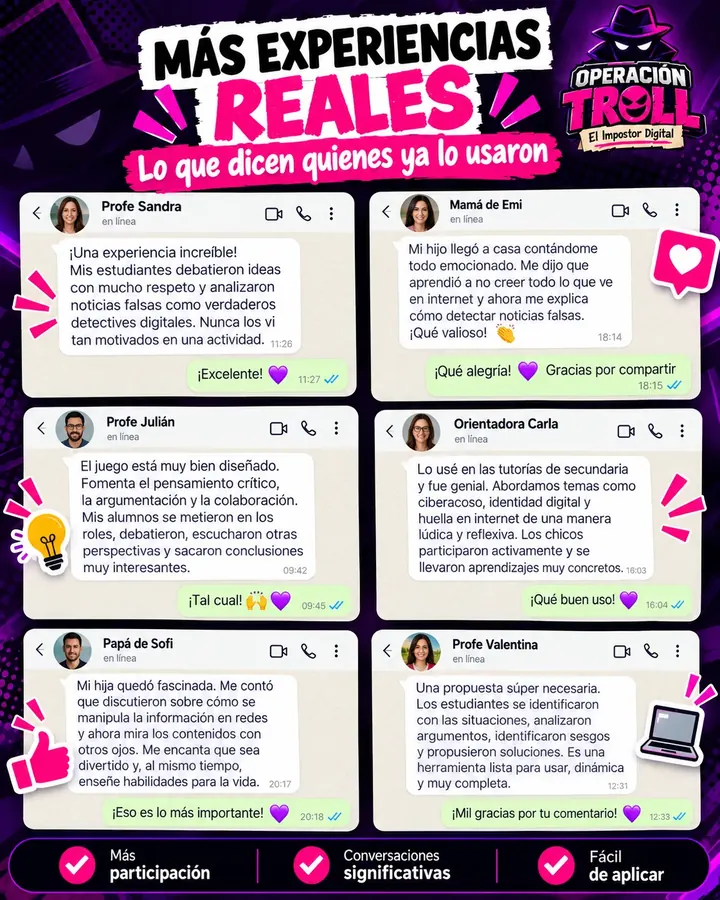 Segundo mockup de testimonios